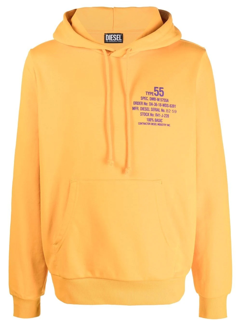 logo-print cotton-blend hoodie - 1