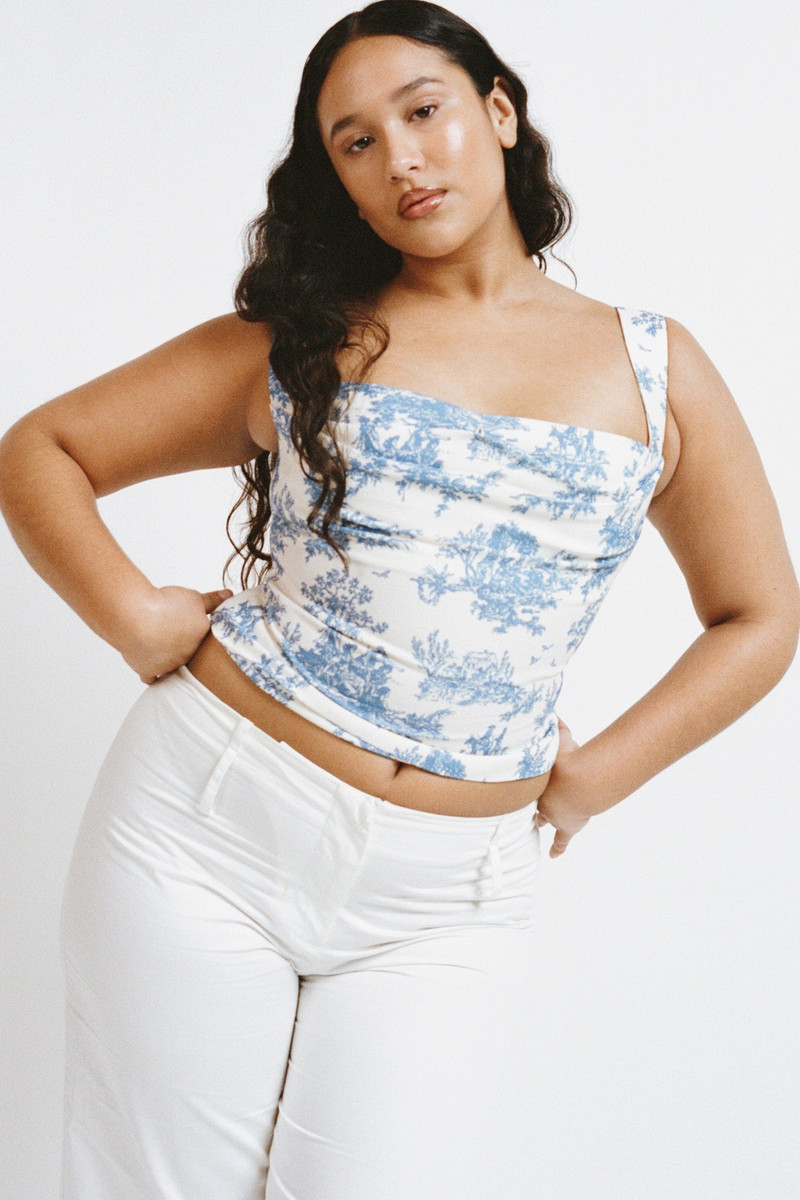 IMOGENE CORSET - BLUE TOILE 1