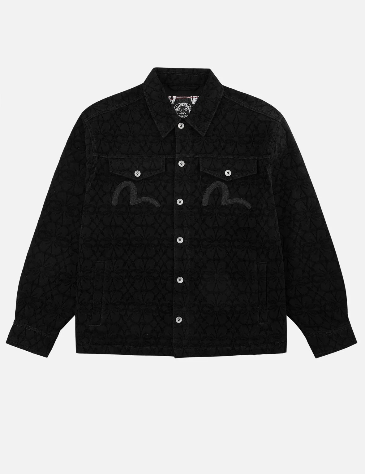 Velvet Touch Kamon Jacquard Shirt Jacket - 1