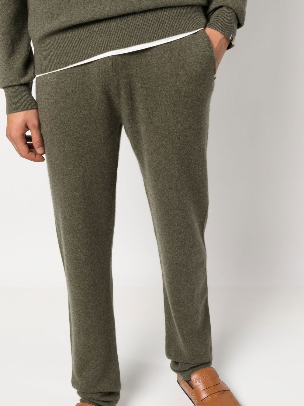 fine-knit straight-leg trousers - 6