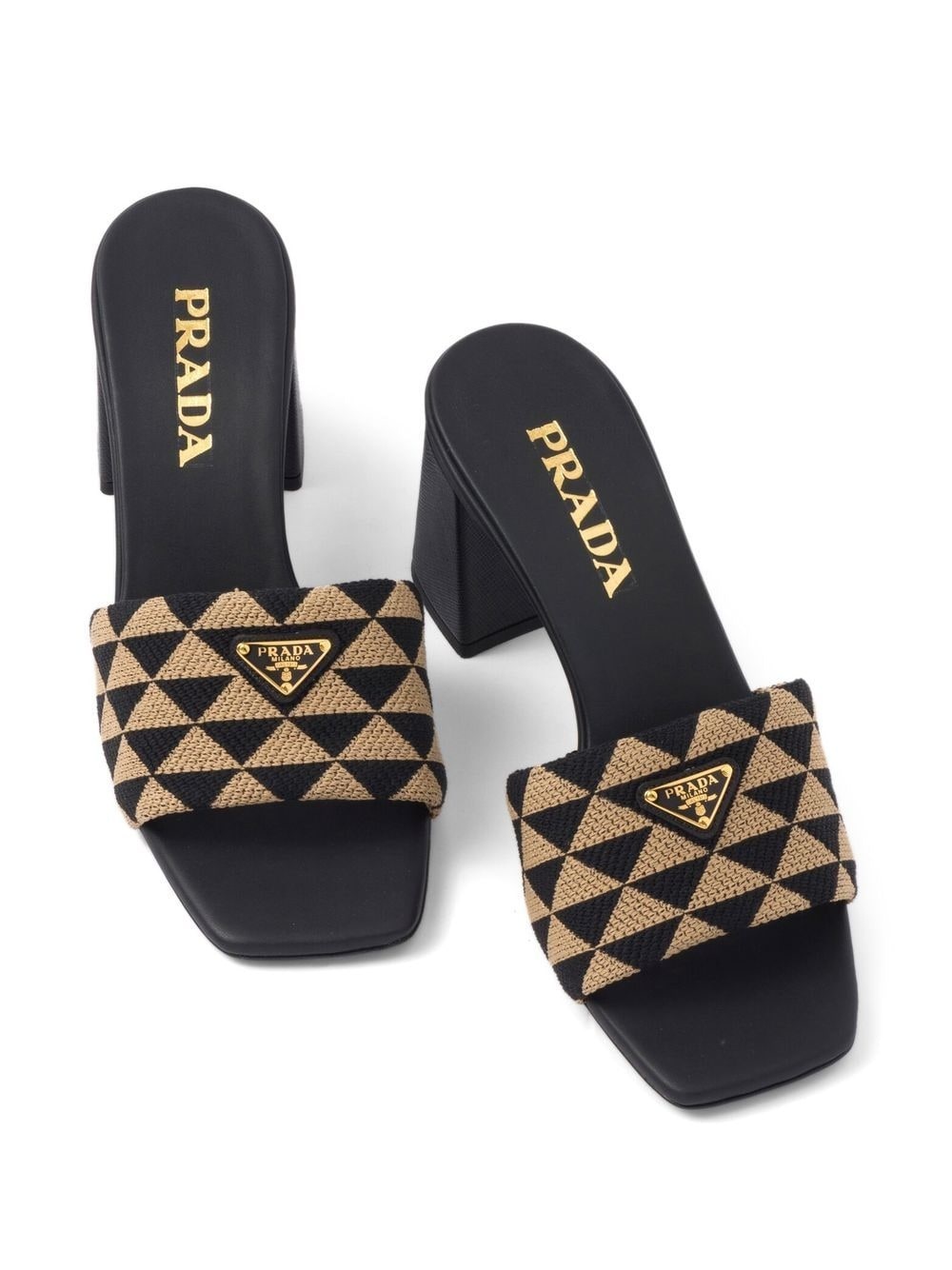 logo-plaque slip-on sandals - 4