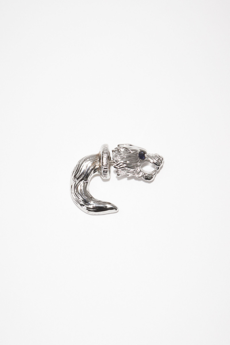Wolf earring - Silver/blue 1