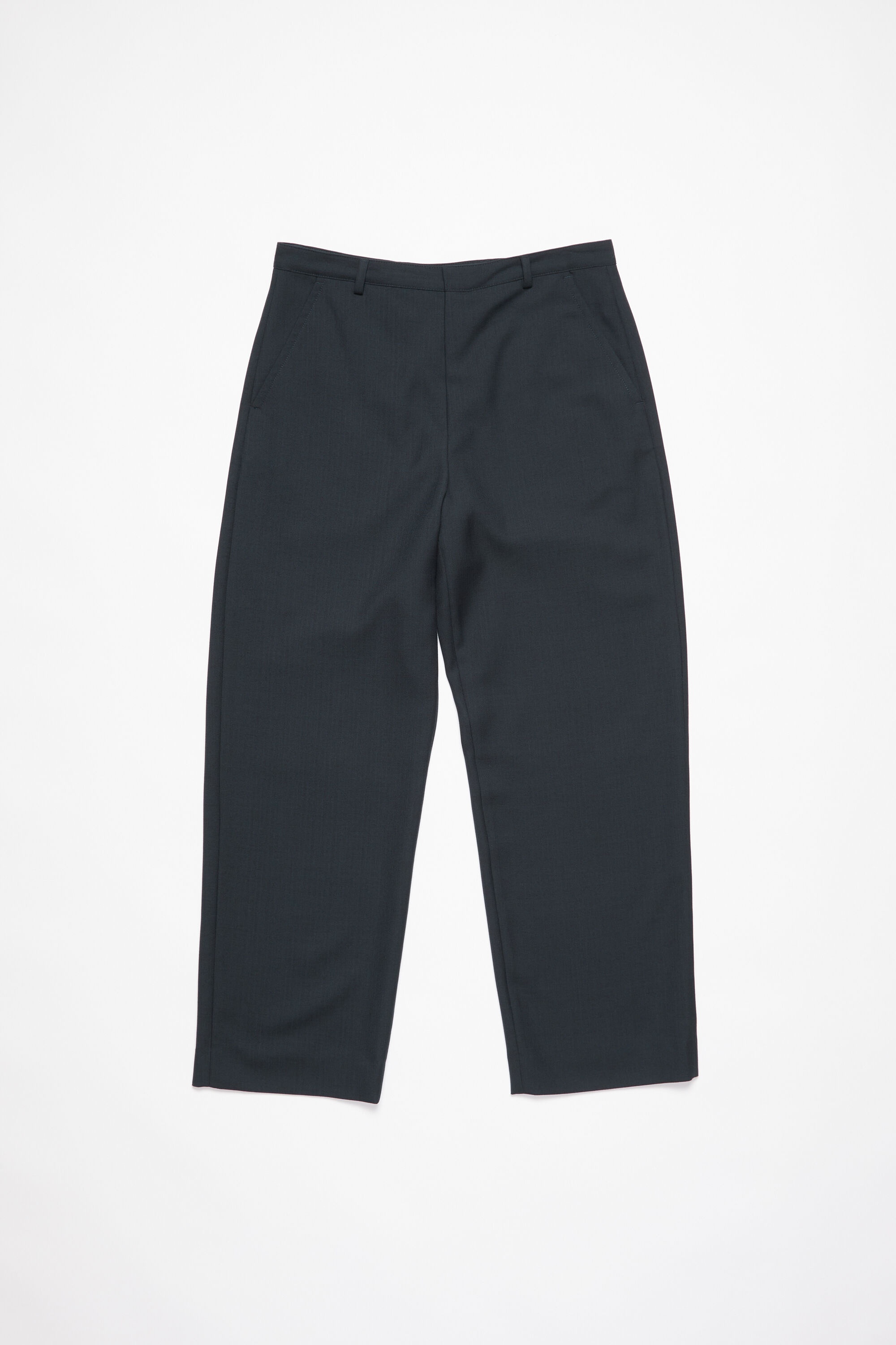 Wool blend trousers - Dark navy - 7