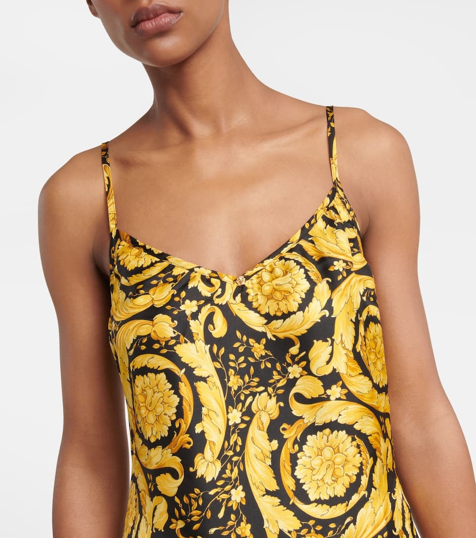 Barocco silk camisole minidress - 4