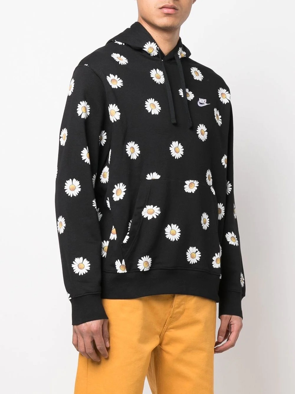 daisy-print pullover hoodie - 3