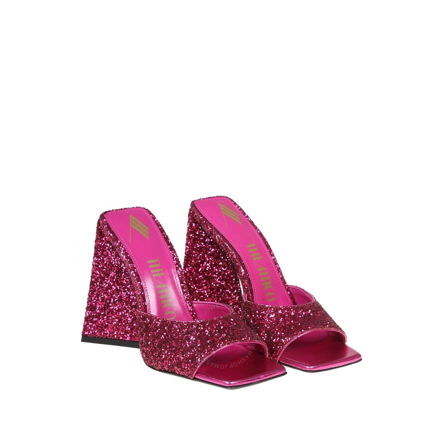 The Attico Ladies Pink Sequins Devon 115 mm Mule - 2