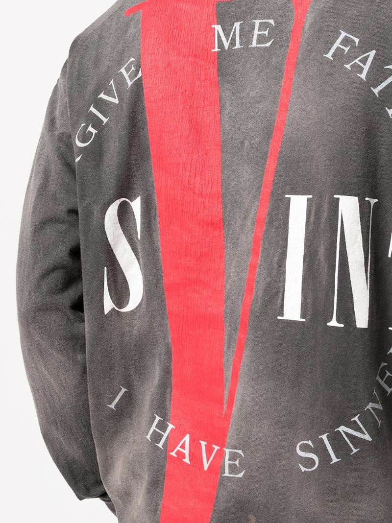 slogan-print long-sleeved T-shirt - 9
