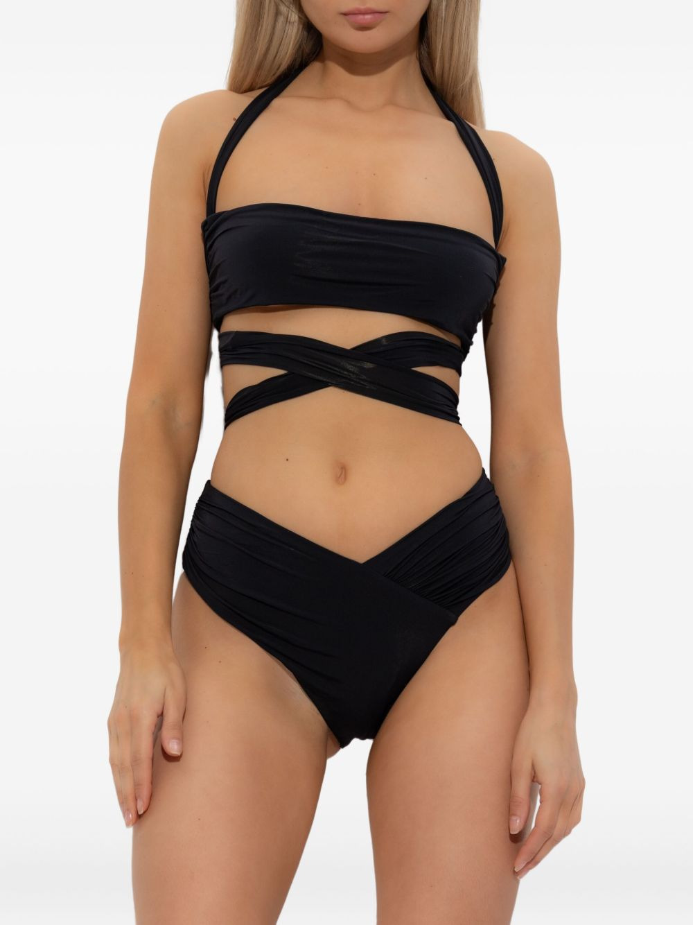 wrap-effect halter bikini - 3