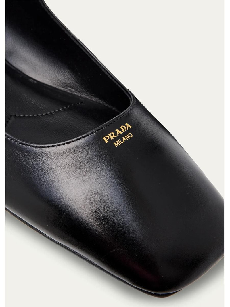 Leather Mary Jane Ballerina Flats 5