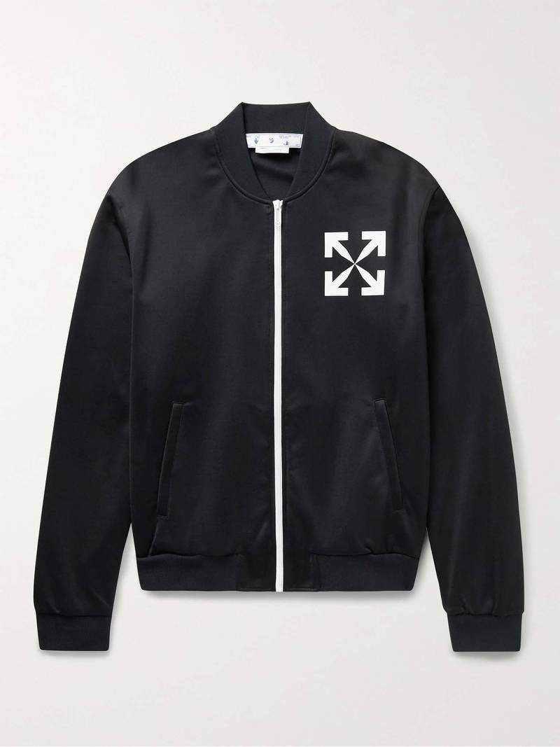 Slim-Fit Logo-Print Jersey Track Jacket - 1