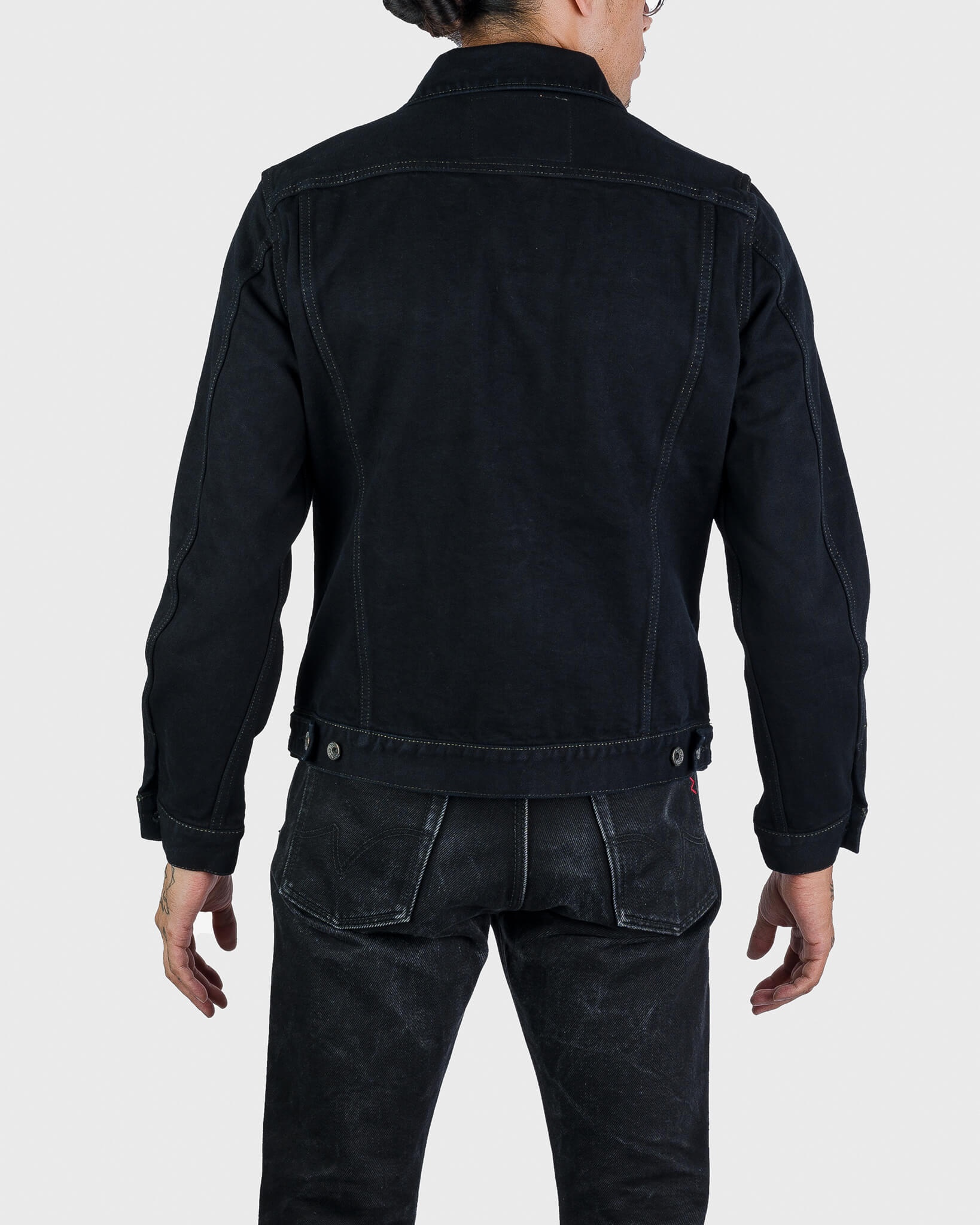 IH-526J-142OD 14oz Selvedge Denim Modified Type III Jacket - Indigo Overdyed Black - 3