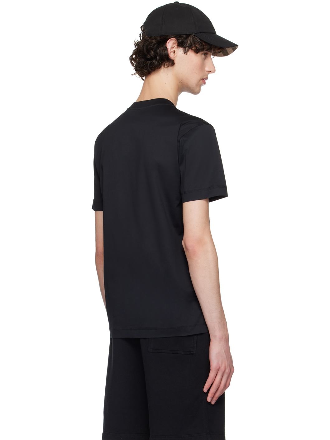 Black Cotton T-Shirt - 3