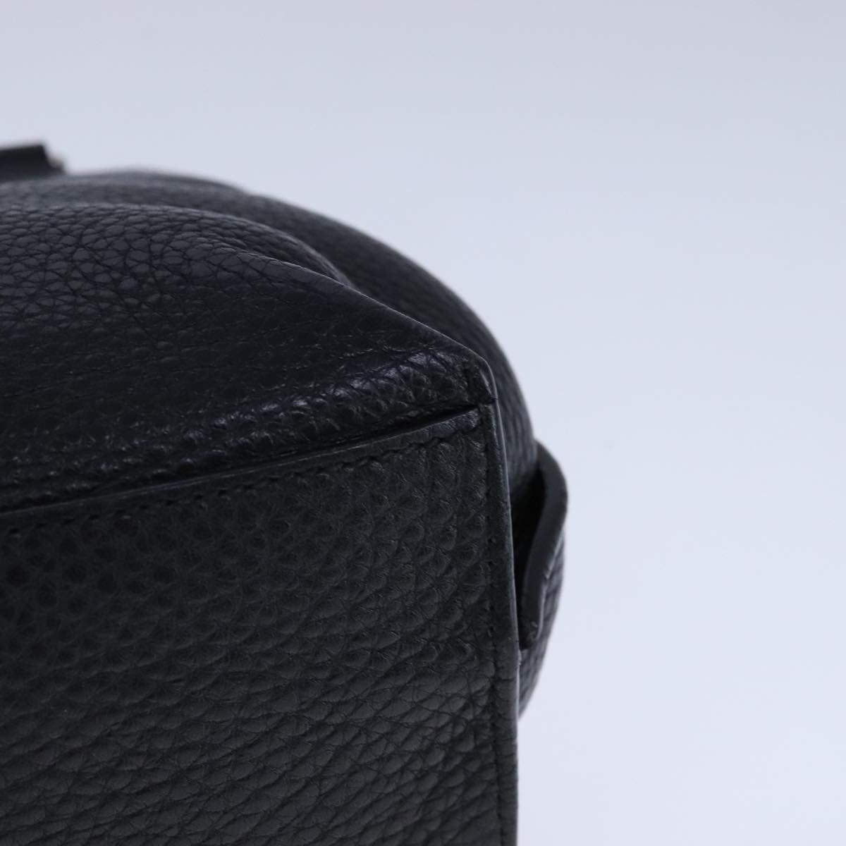 GUCCI Bamboo Daily Hand Bag Leather Black - 13