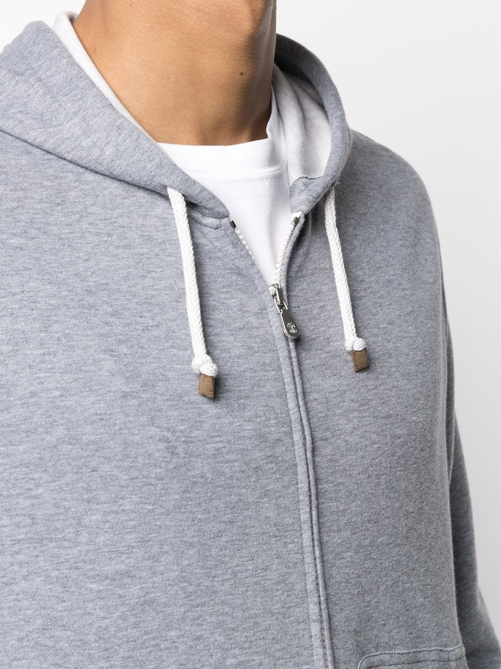 drawstring zipped hoodie - 5