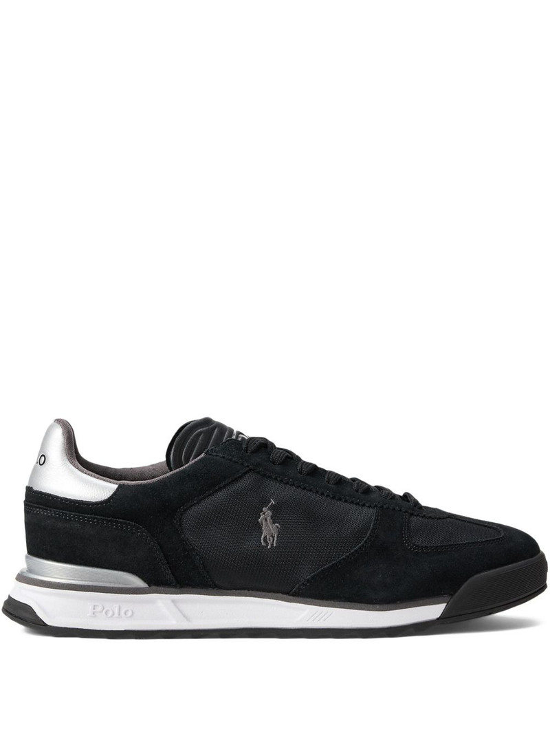 suede panelled sneakers 1