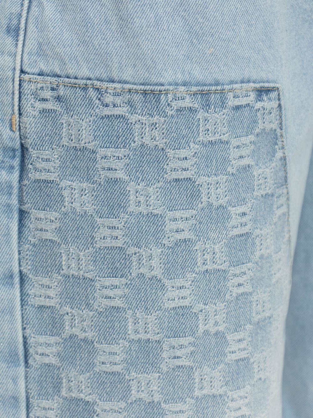 monogram-pattern jeans - 4