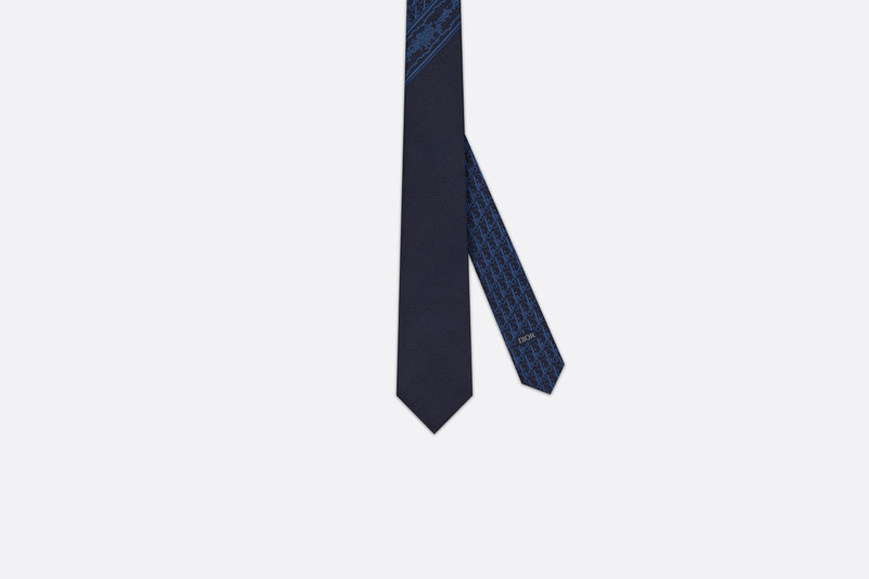 Dior Oblique Tie with Toile de Jouy Motif and Stripes 1