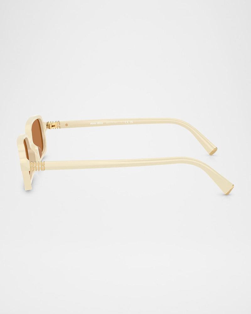 Miu Miu MU 11ZSF Acetate Rectangular Sunglasses outlook