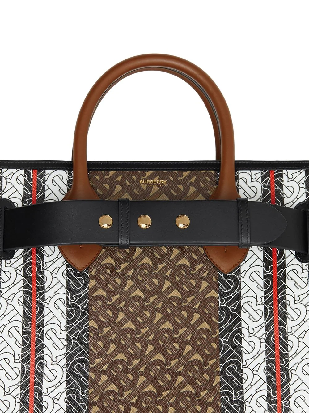 The Medium Monogram Stripe E-canvas Tote Bag - 4