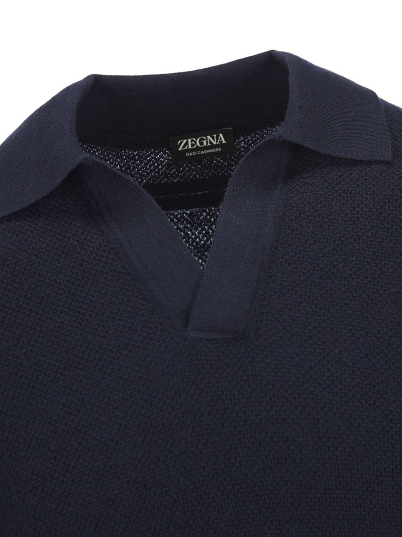 open-collar cashmere polo shirt 4