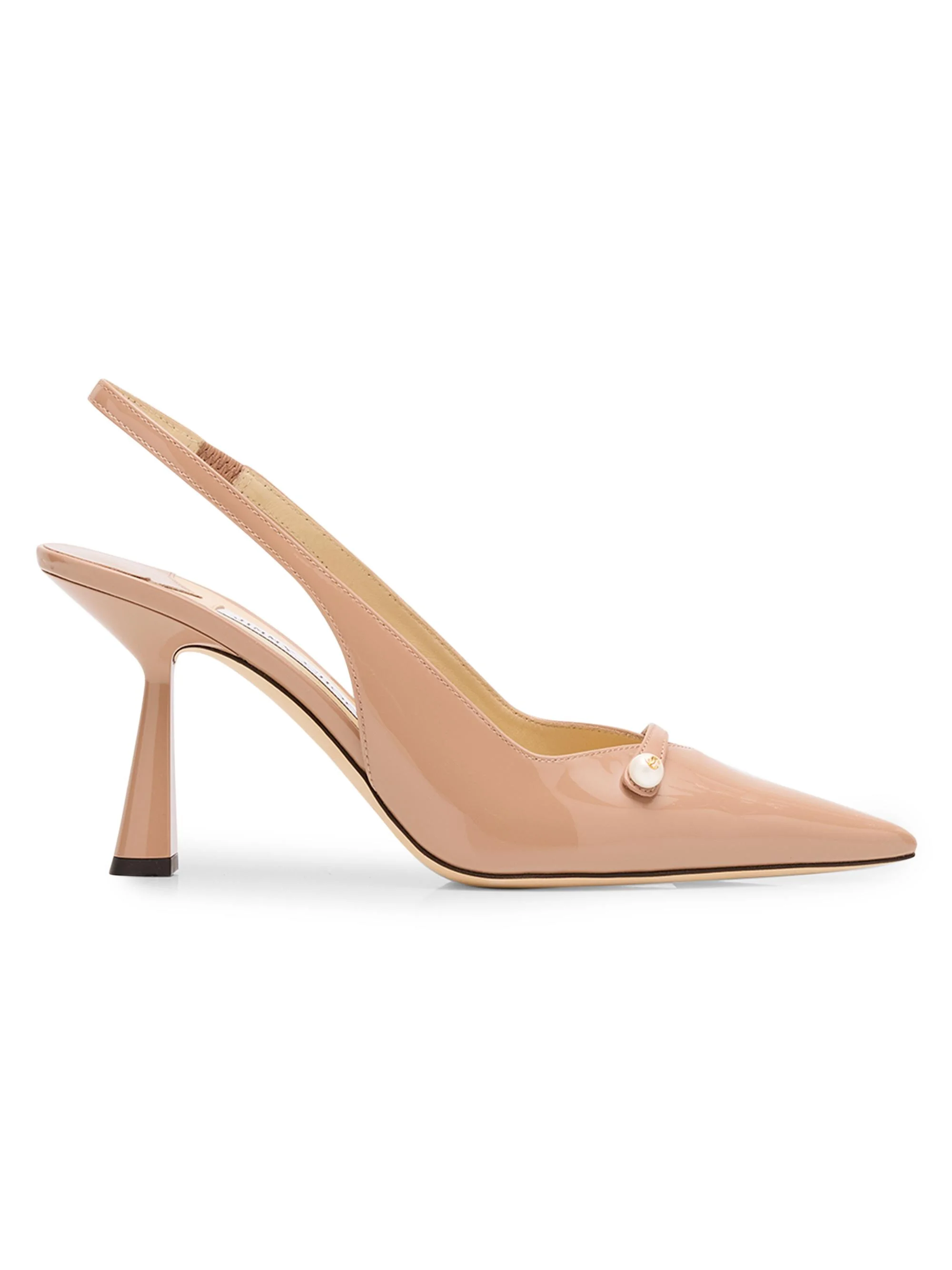 Women's Amita 85MM Patent Leather Slingback Pumps - Light Pink - 1