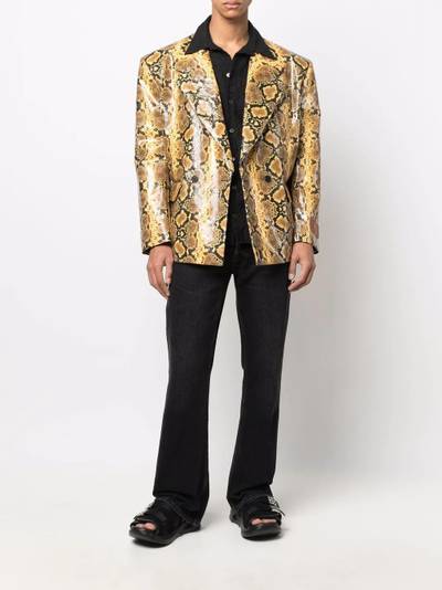 GCDS snakeskin-print blazer outlook