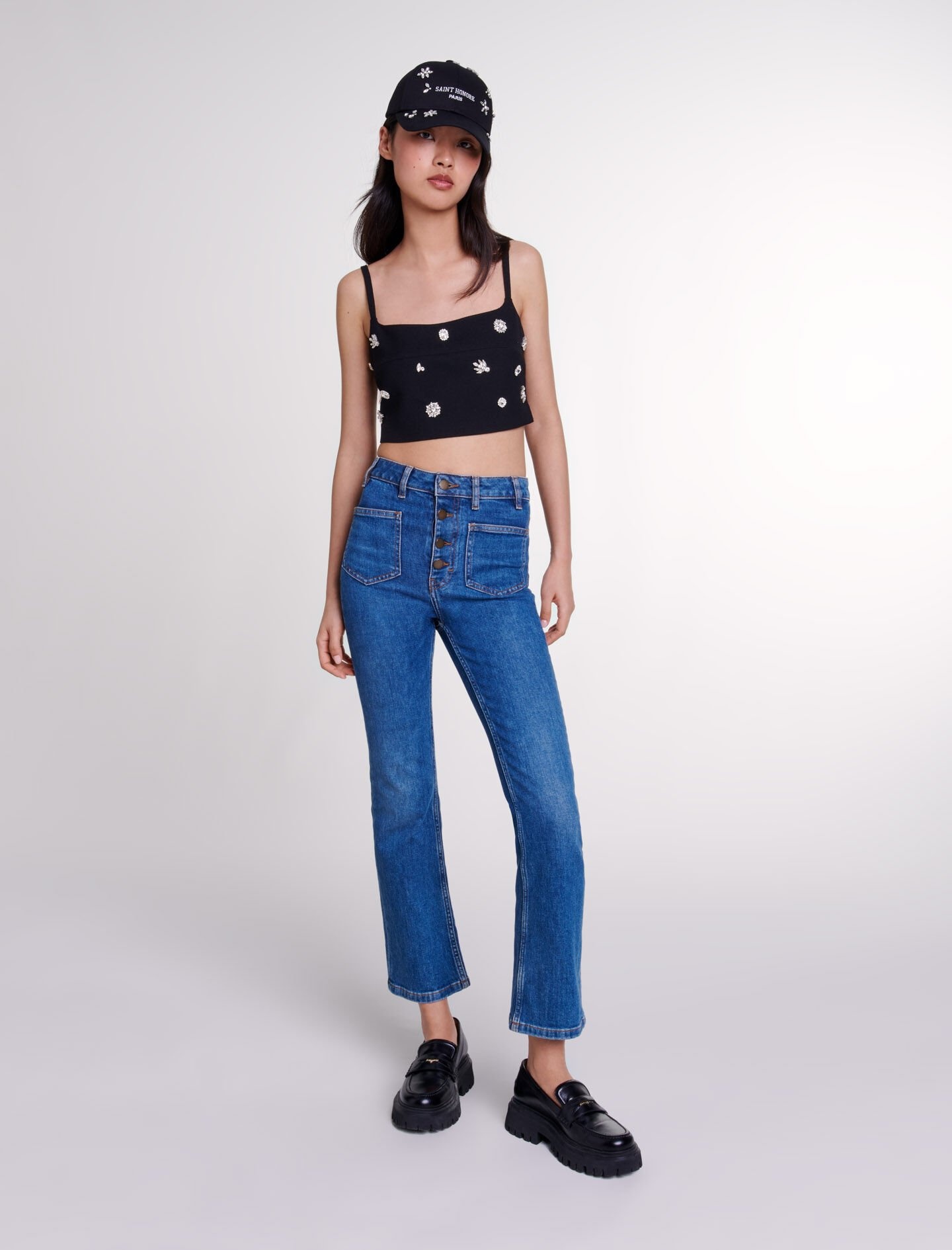 Diamanté crop top - 2