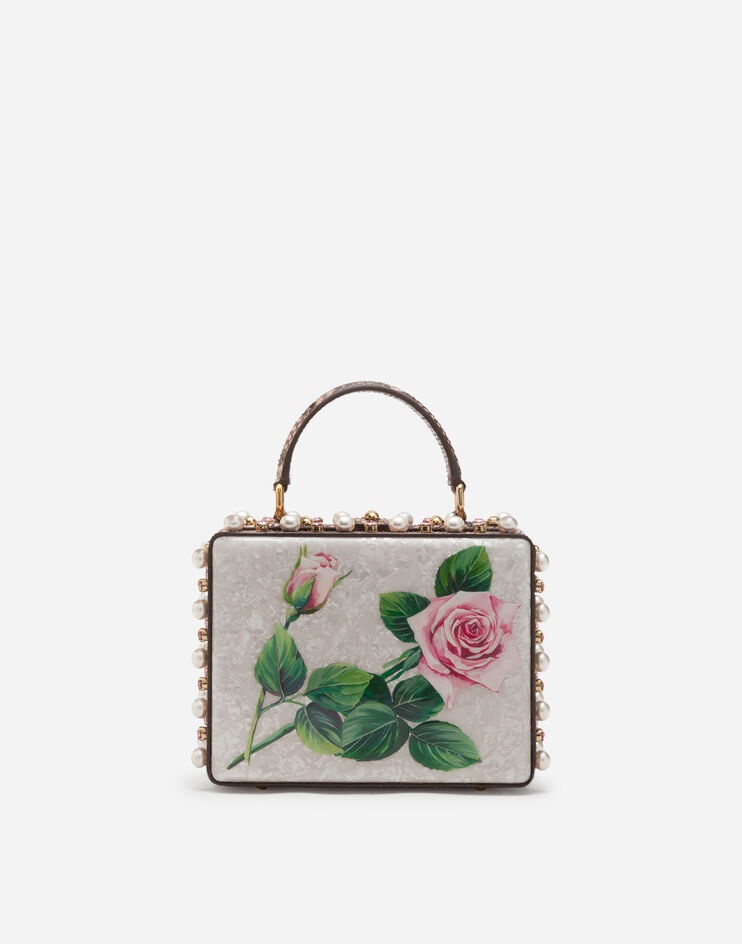 Mother-of-pearl Dolce Box bag with jewel embroidery - 4