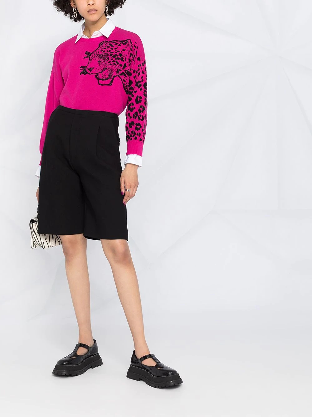 leopard embroidery jumper - 2