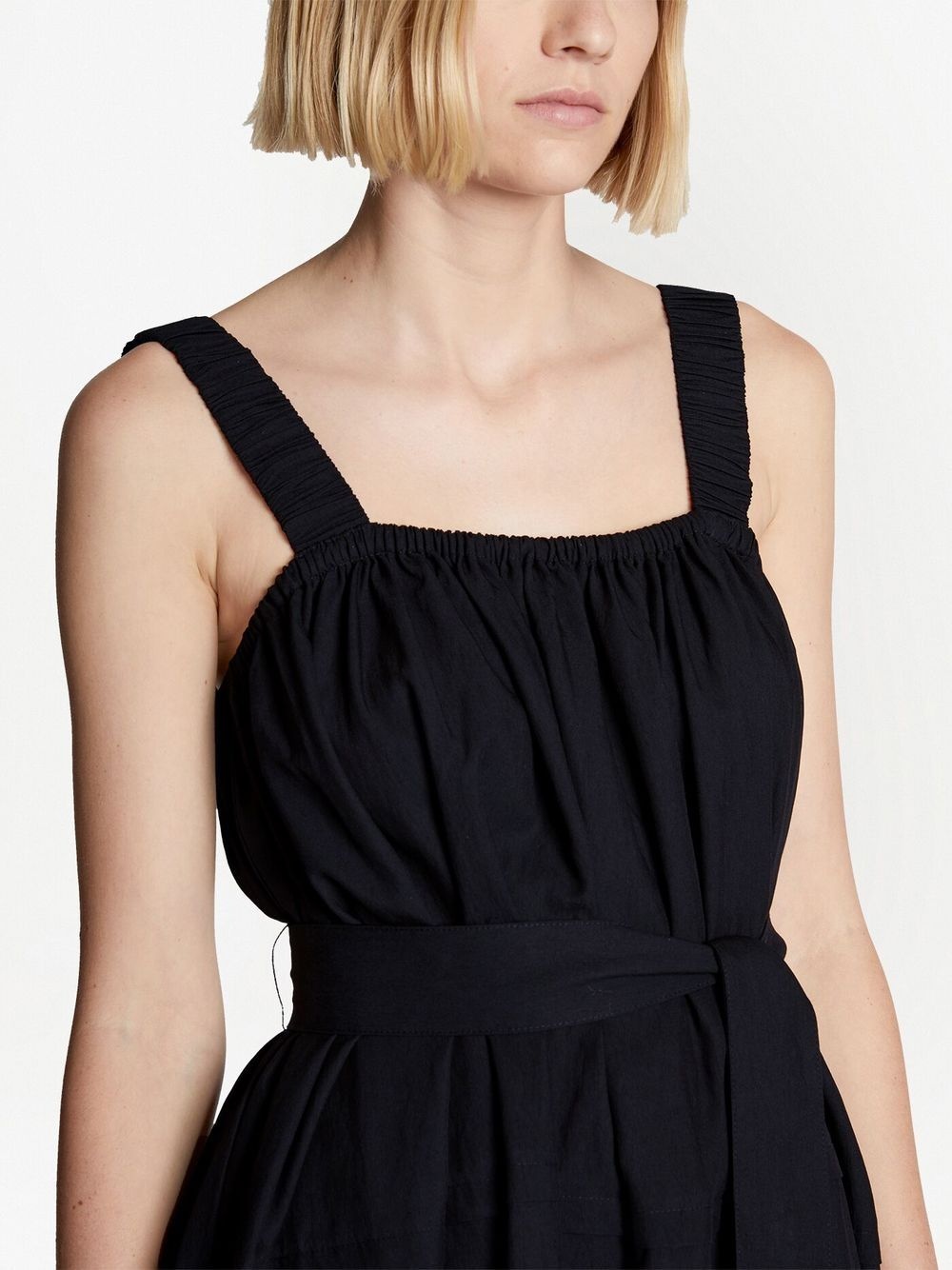 belted flared midi dress - 5
