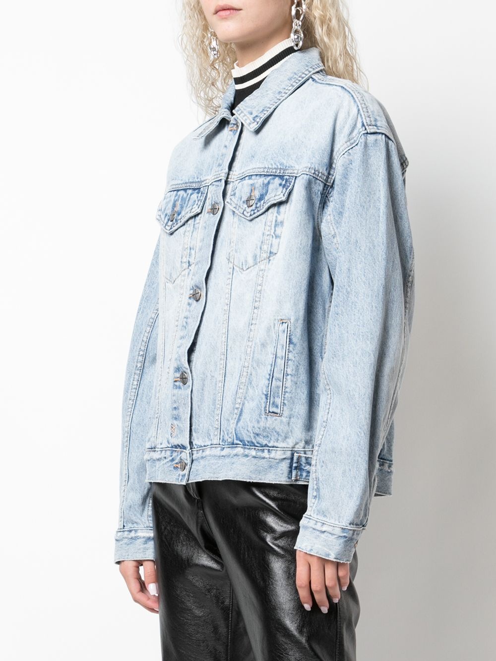 boxy fit stonewashed jacket - 3