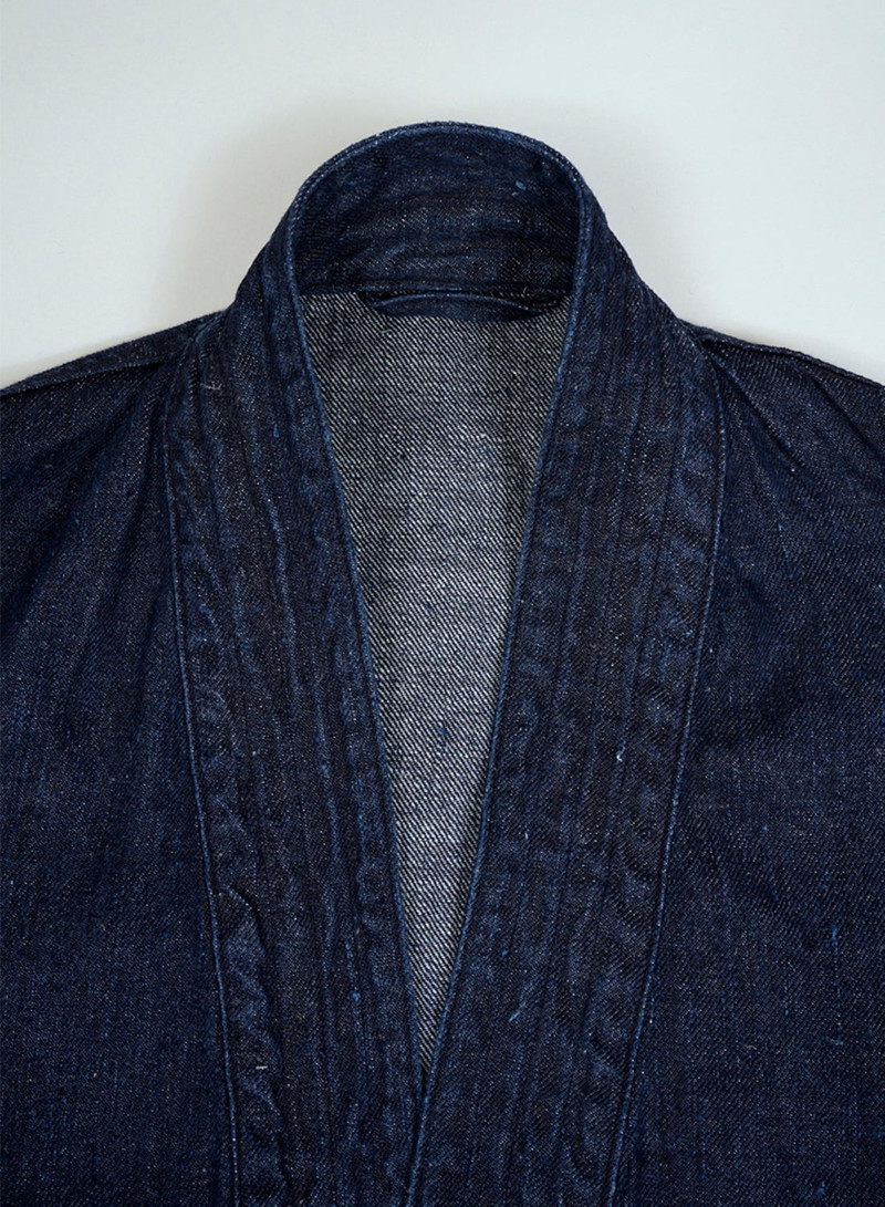 M43 Type Work Jacket Hemp Denim in Indigo 8