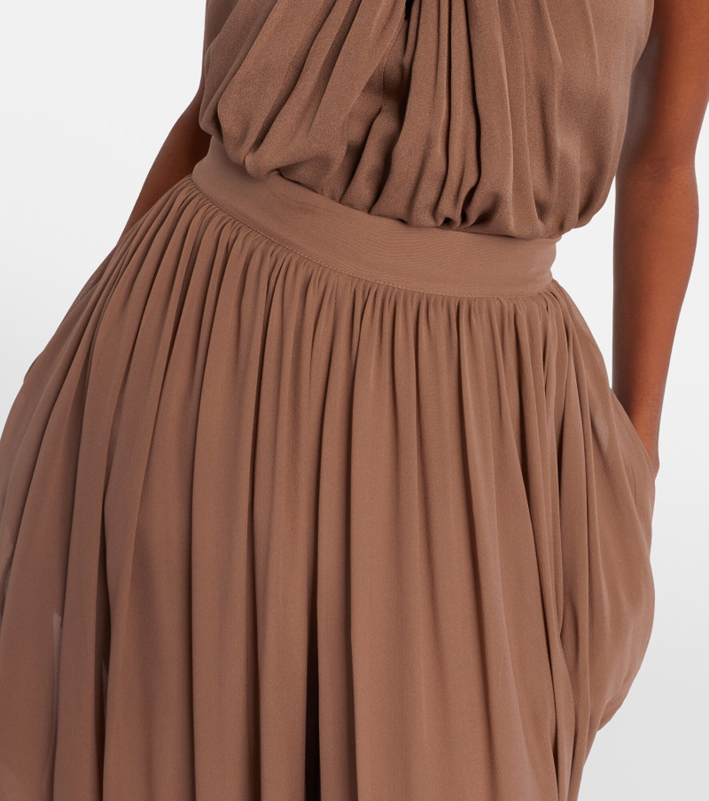 Draped silk pants 4
