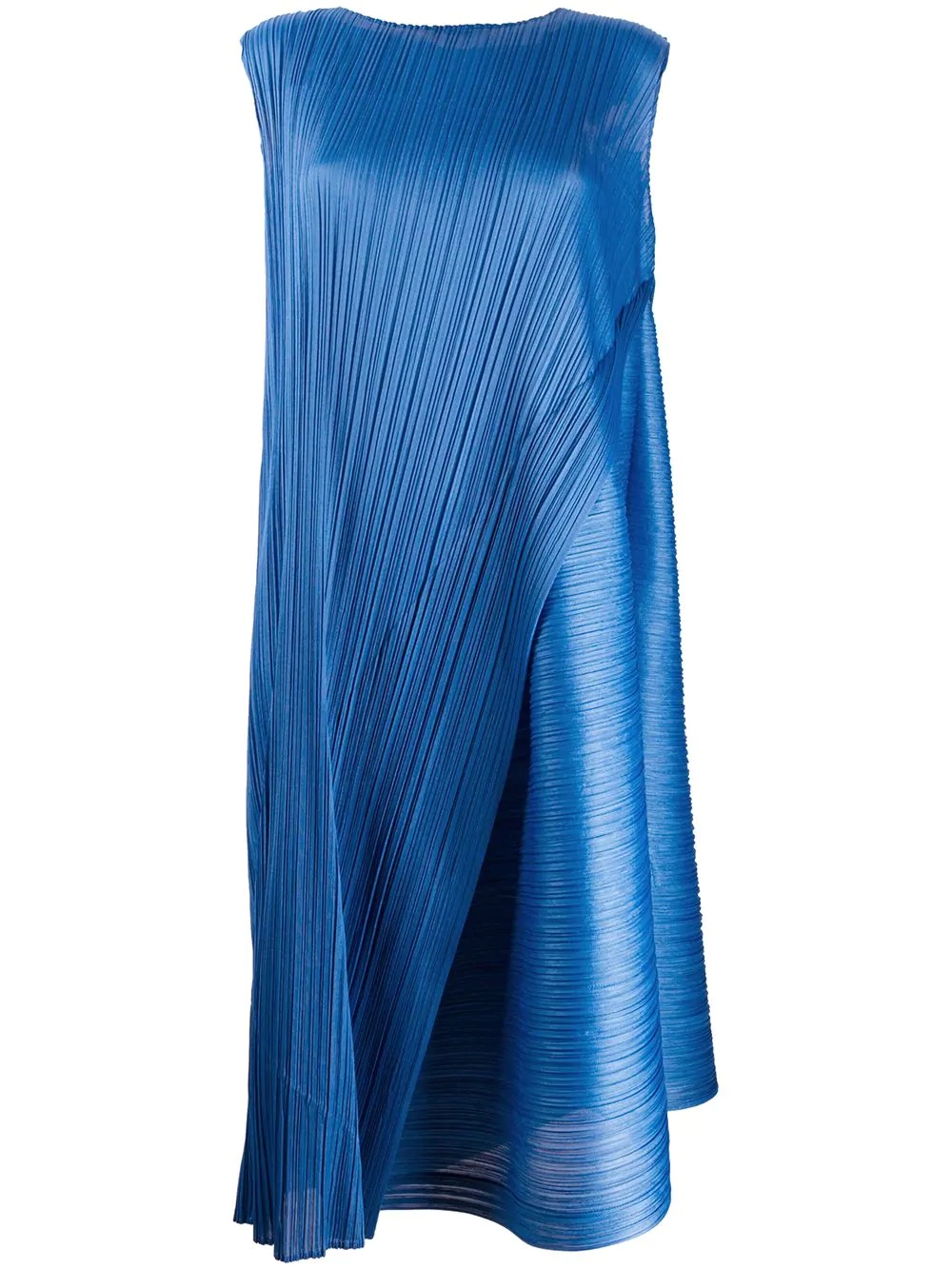 pleated wrap-style midi dress - 1