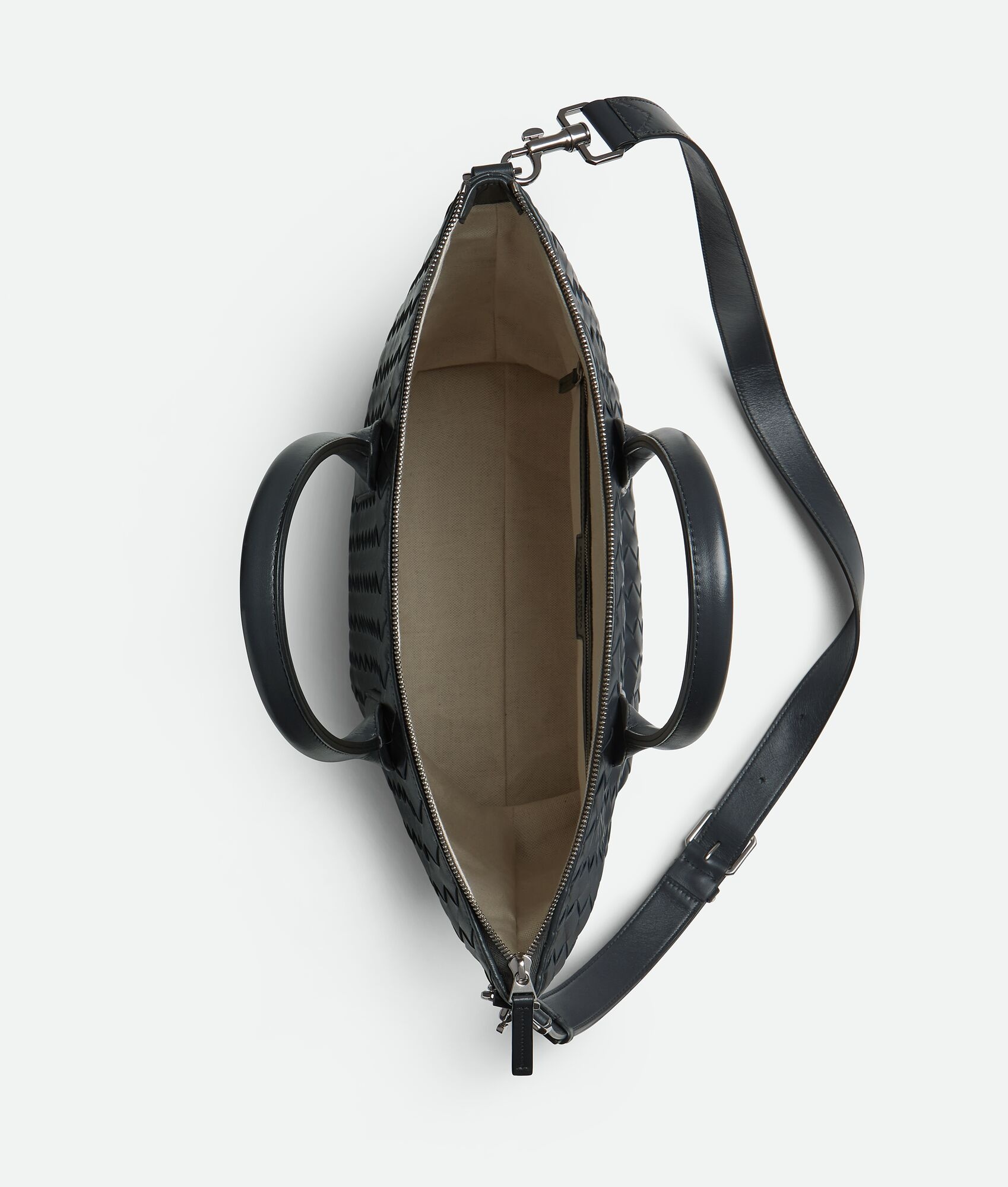 Intrecciato Zipped North-South Tote - 3