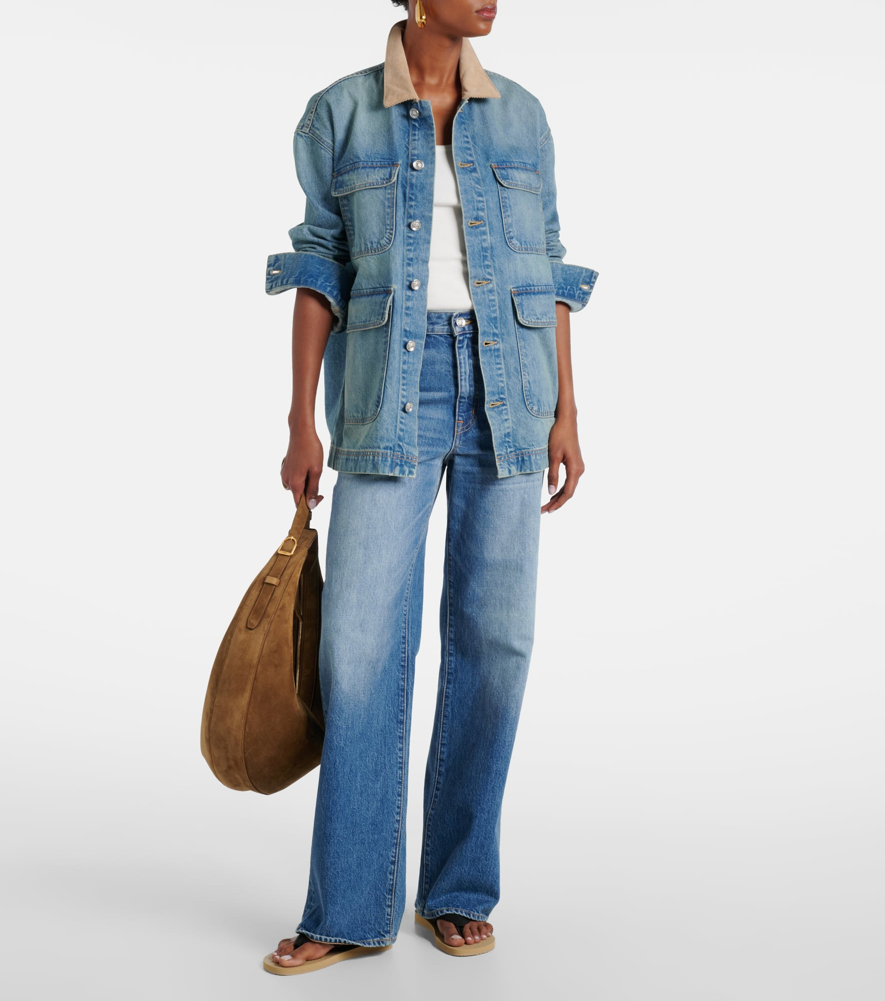 Hayden corduroy-trimmed denim jacket - 2