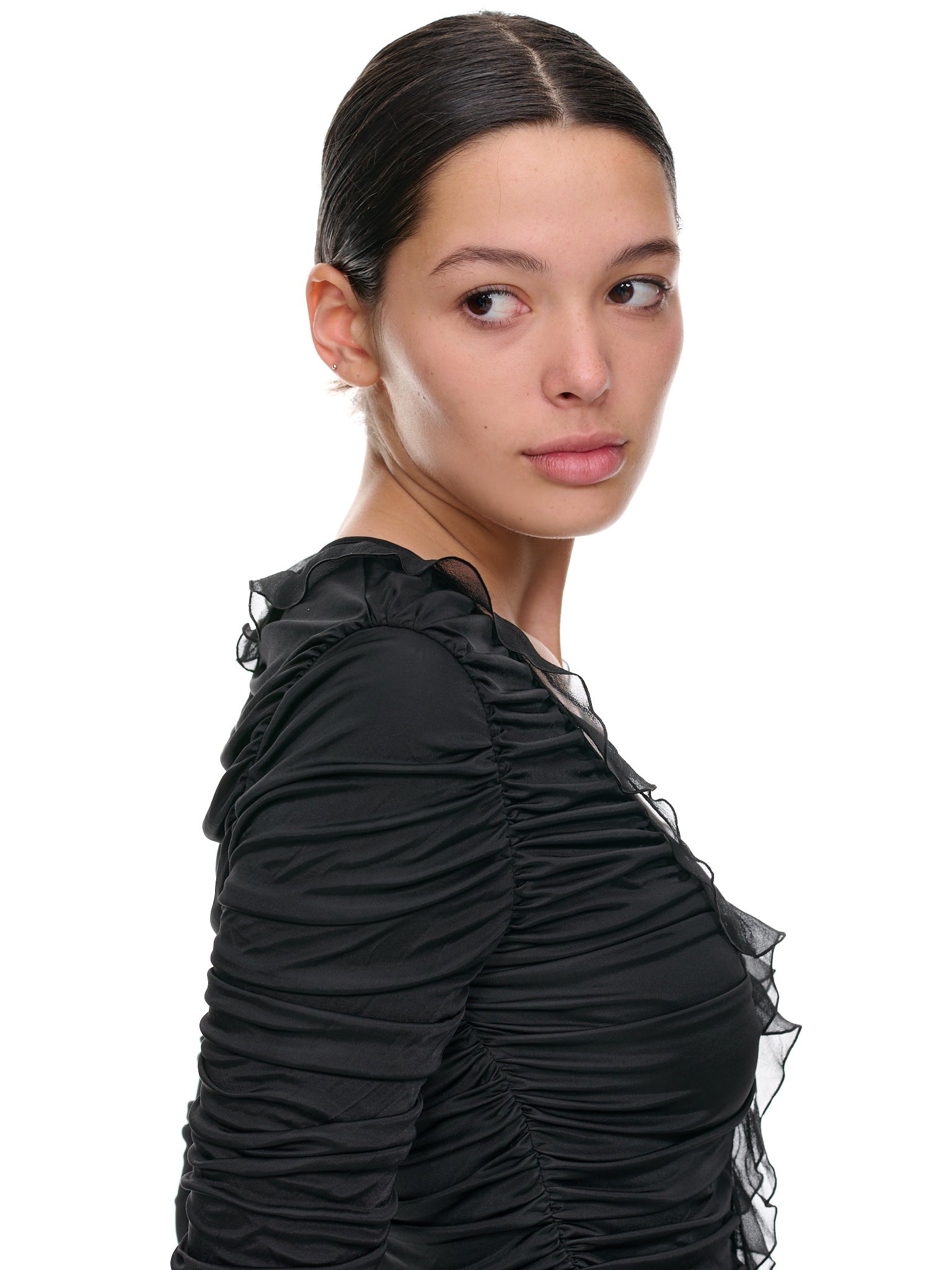 Pleated Jersey Dress - 4