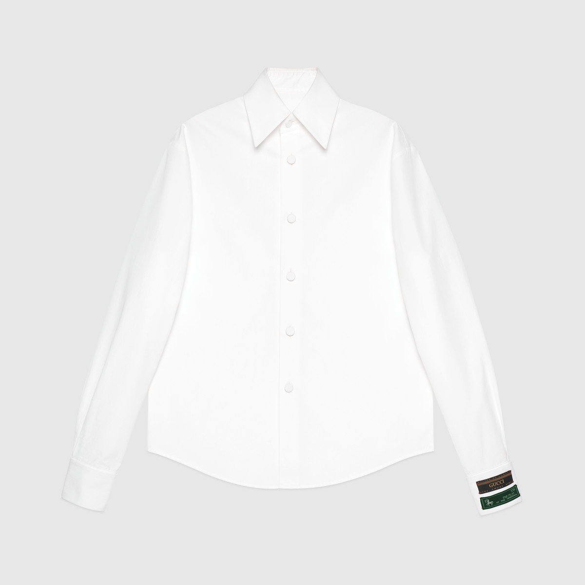 Poplin shirt with labels - 1