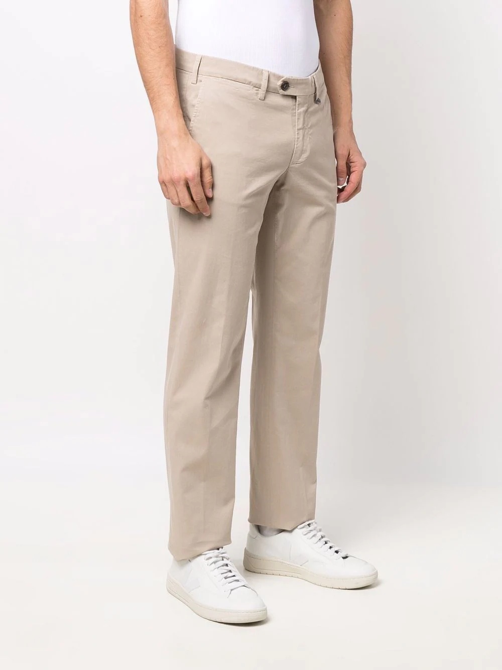 slim-cut chino trousers - 3