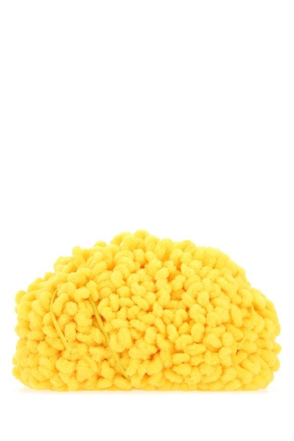 Yellow chenille mini clutch - 1