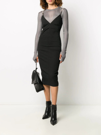 Rick Owens slim-fit midi dress outlook