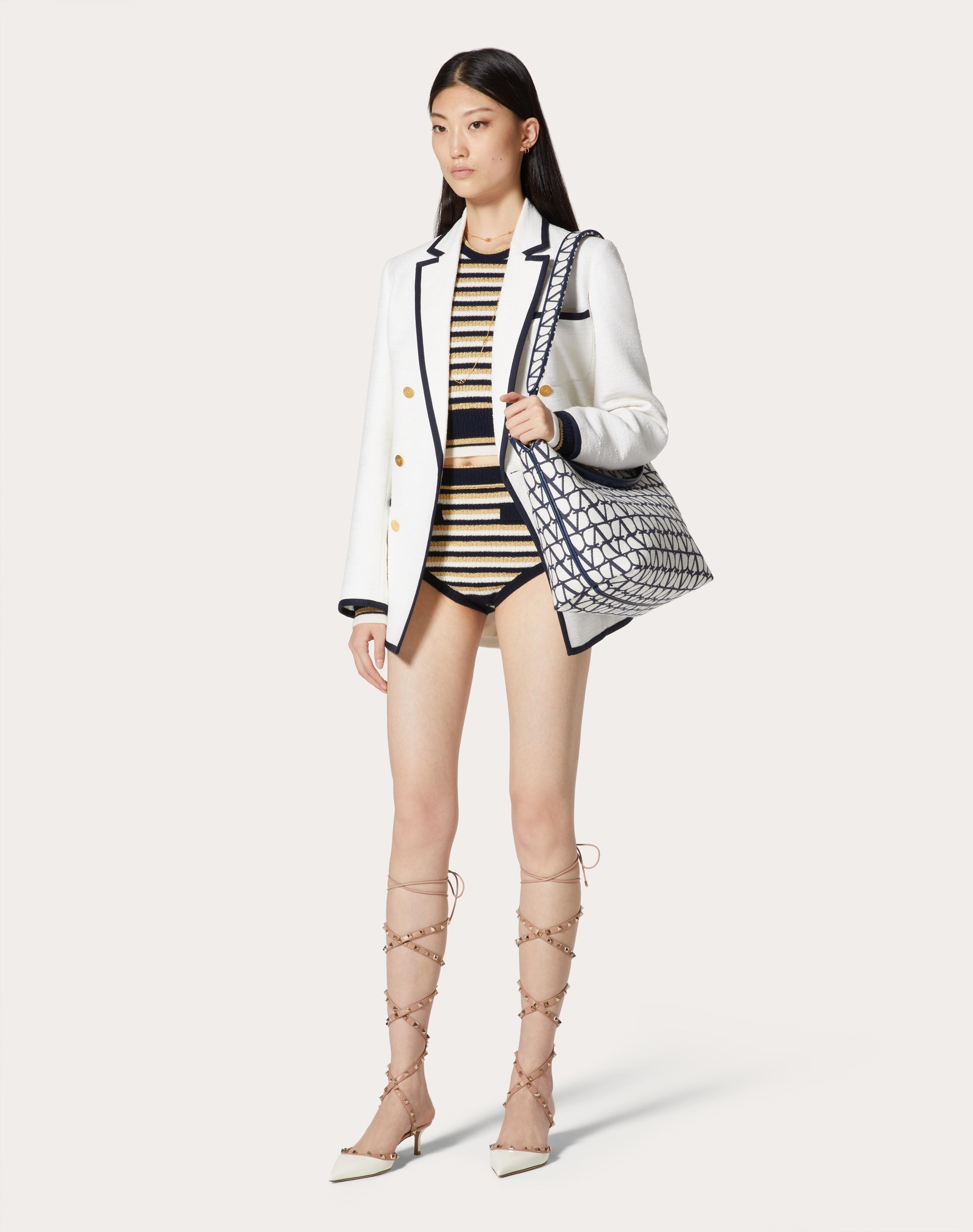WOOL AND LUREX SHORTS - 2