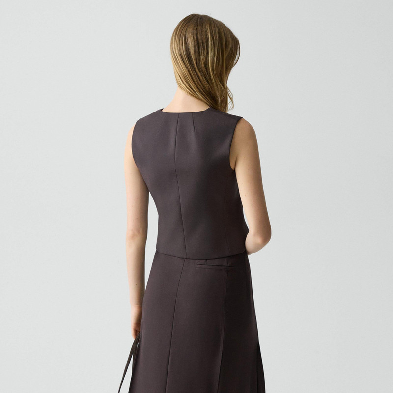 Shrunken Double-Breasted Vest in Sleek Flannel 4