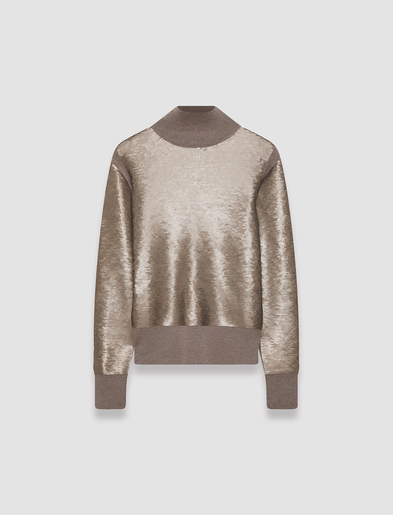 Sequins Knit High Neck Jumper - 1