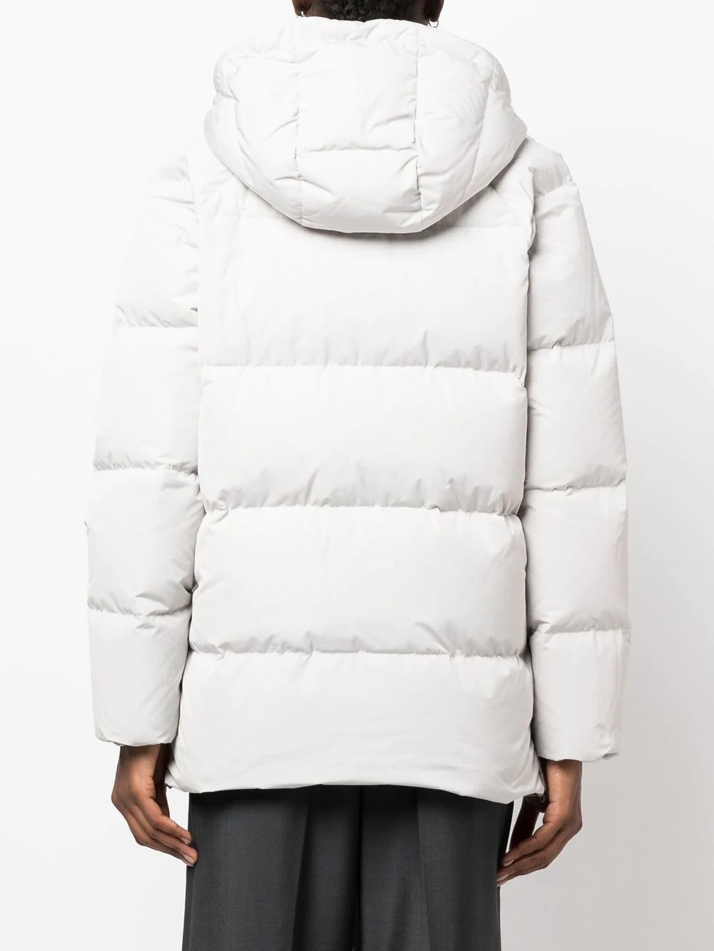 quilted-finish hooded coat - 4