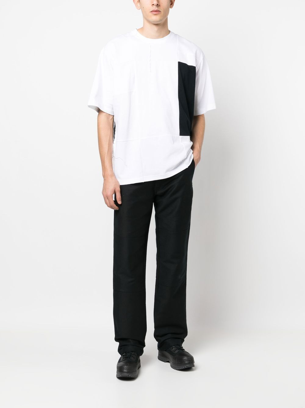 graphic-print patchwork T-shirt - 2