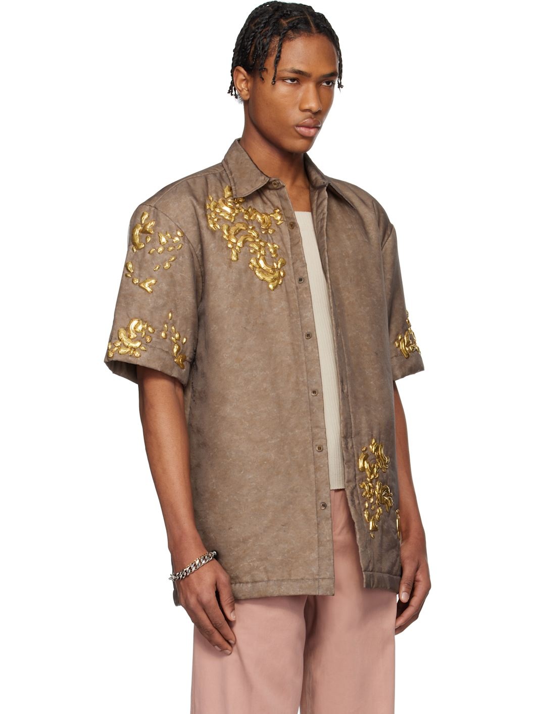 Brown Graphic Hardware Shirt - 2