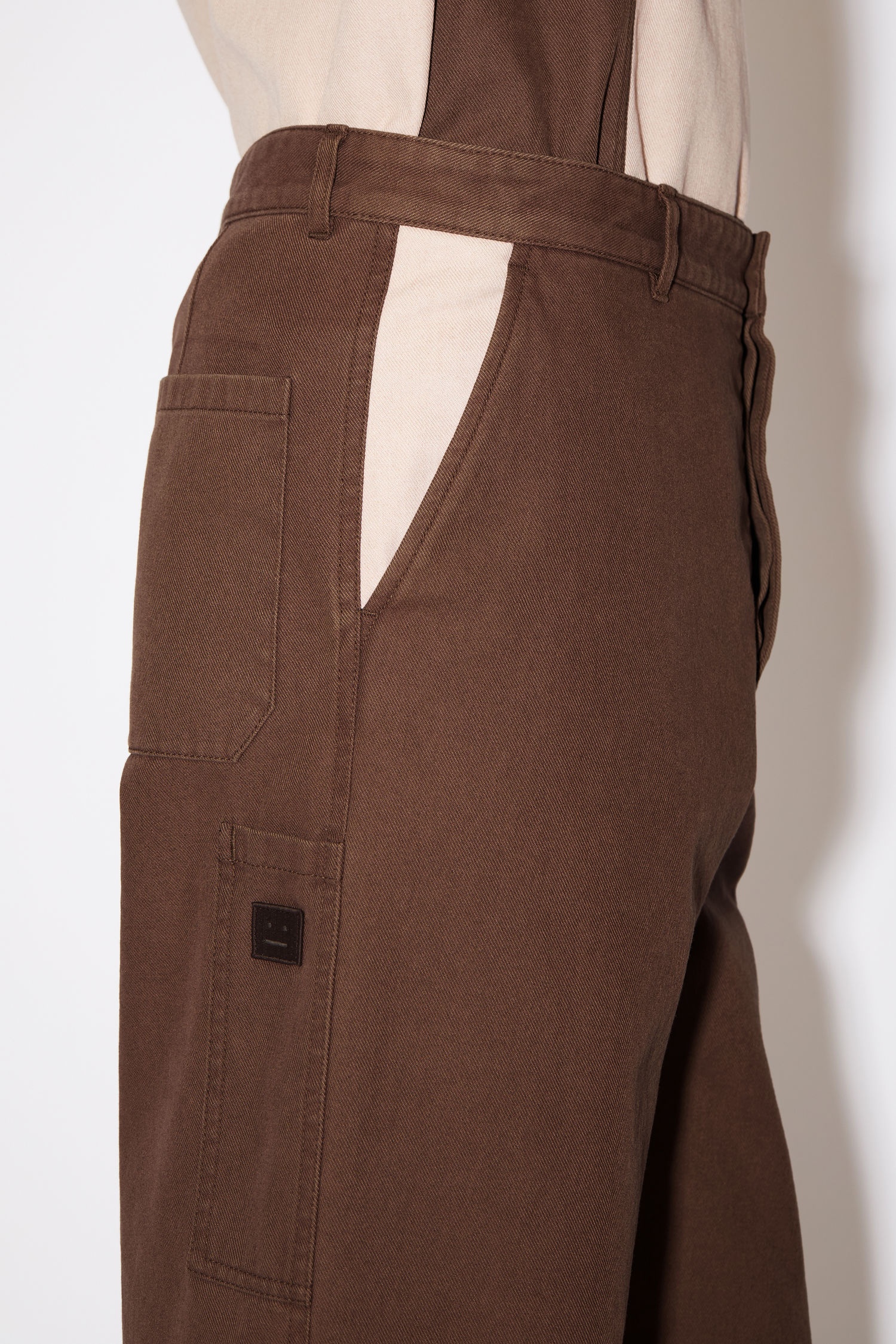 Workwear trousers - Dark brown/Powder pink - 5