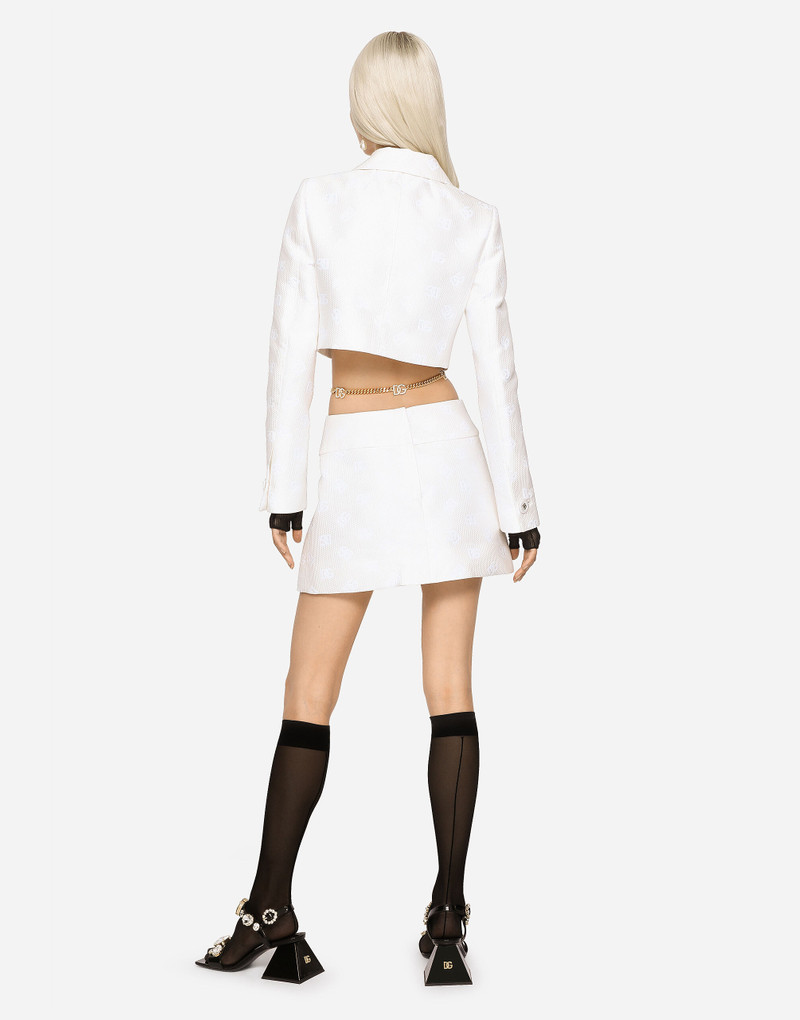 Short jacquard jacket with all-over DG logo 5