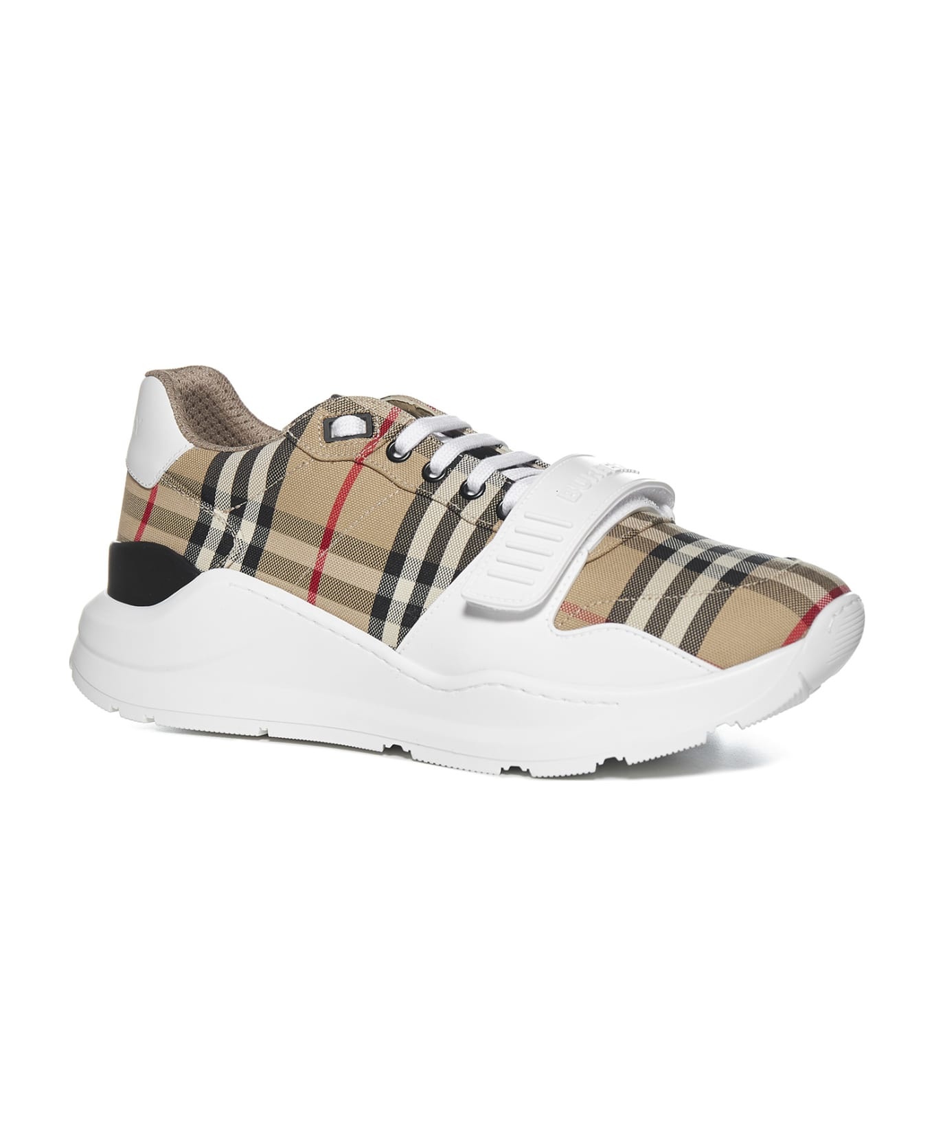 Beige New Regis Check Sneakers - 2